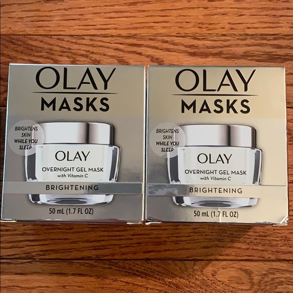 TWO Olay Overnight Brightening Gel Masks. 1.7oz - Picture 1 of 4